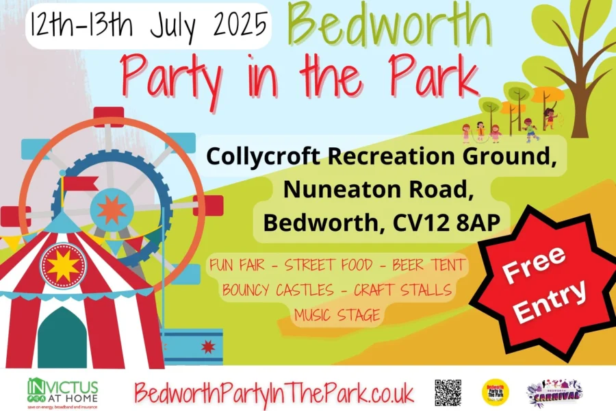 Bedworth Party in the Park community festival artwork.